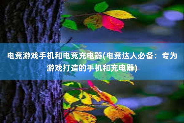 电竞游戏手机和电竞充电器(电竞达人必备：专为游戏打造的手机和充电器)