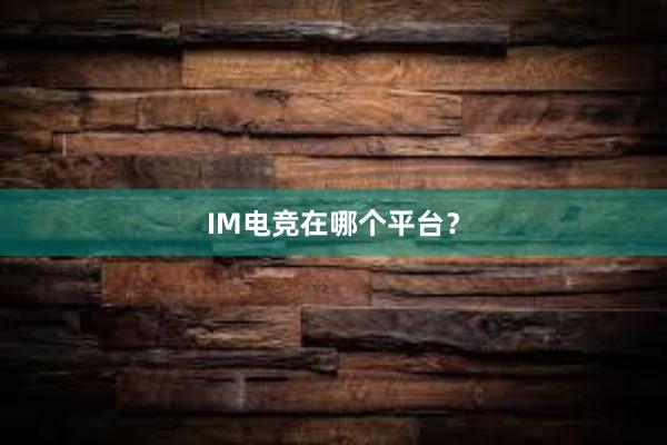 IM电竞在哪个平台？